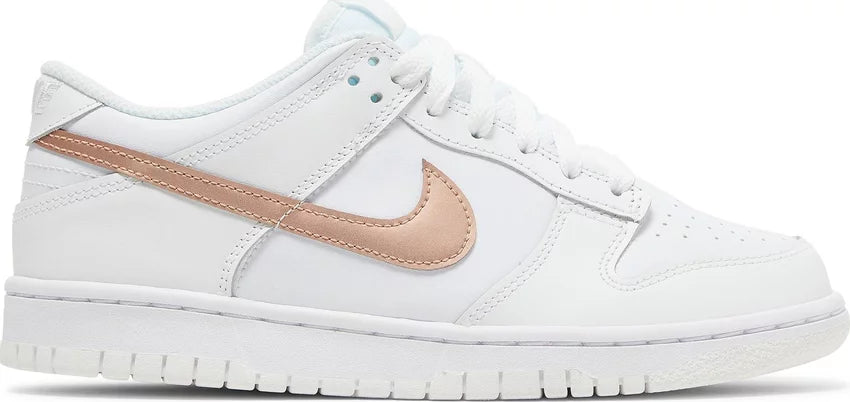 Nike Dunk Low- White Metallic Red Bronze