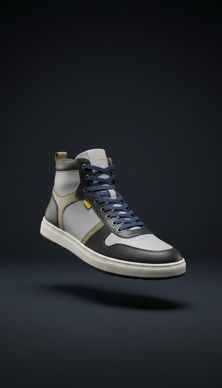 Leather High-Top Sneaker