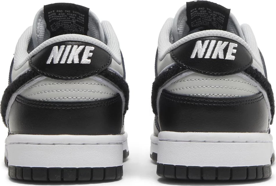 Nike Dunk Low Chenille Swoosh- Black Grey Fog