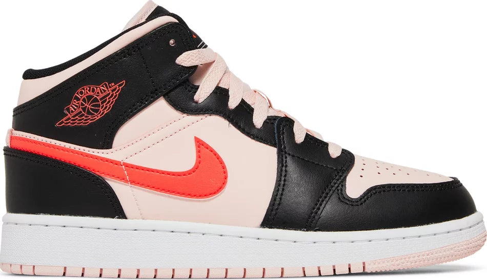 Air Jordan 1 Mid- Black Pink Crimson