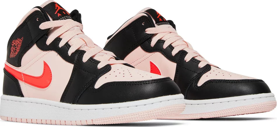 Air Jordan 1 Mid- Black Pink Crimson